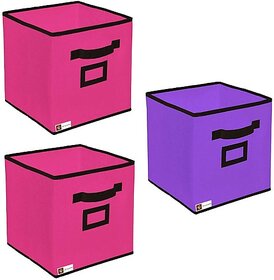 Unicrafts Shelf Organizers (Pink, Purple, Microfibre)