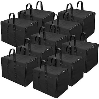                       Unicrafts Nylon Underbed Unicrafs Nylon Underbed Storage Bag 85 L Pack Of 10 (Black, 57x 36.5X 40.5 cm) Underbed Storage Bag Nylon 85L F-Black10 (Black)                                              