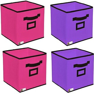                       Unicrafts Shelf Organizers (Purple, Pink, Microfibre)                                              