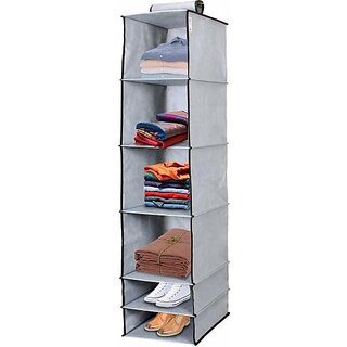                       6 Section Closet Organizer - Hanging Shelves Closet Organizer ()                                              