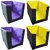 Unicrafts Shirt Stacker Wardrobe Organizer Clothing Organizer Cloth Cover Large Capacity Space Saver Stackable and Foldable Wardrobe Closet Organiser Shirt Organizer Combo Pack of 4 Pc (2 Purple, 2 Yellow) ST_PrY22 (Purple, Yellow)