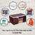 Unicrafts Underbed Storage Bag Blanket Storage Bag for Wardrobe Organizer Blanket Cover with a large Transparent Window and Side Handles Pack of 2 Pc Brown UB_Brown02 (Brown)
