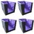 Unicrafts Shirt Storage Organizer Shirt Stacker Closet Organizer - Shirts and Clothing Organizer Set of 4 Clothes Organizer 4 (Purple, black)