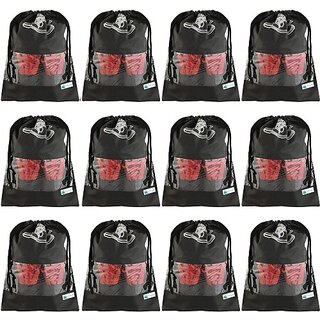                       Unicrafts Shoe cover Travel Shoe Bag Shoe Pouch for Travelling Pack of 12 Pc Black Shoe Cover for Travel Maroon_12 (Black)                                              