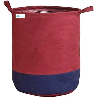                       Unicrafts Laundry Bag 45 L Durable and Collapsible Laundry storage Bag with Handles Clothes & Toys Storage Foldable Laundry Bag for Dirty Clothes Pack of 1 Pc Maroon-Blue ()                                              