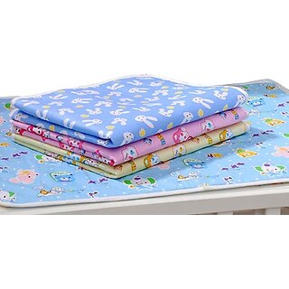                       Unicrafts Baby Diaper Changing Sheet Water Proof Bed Protector Sheet Pack of 2 Multicolor ()                                              