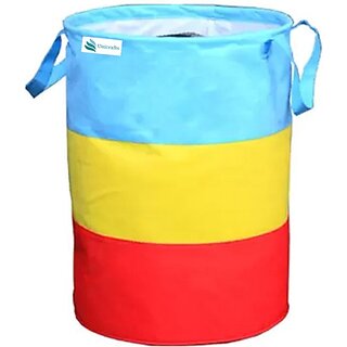                       Unicrafts Laundry Bag 45 L Durable and Collapsible Laundry storage Bag with Handles Clothes & Toys Storage Foldable Laundry Bag for Dirty Clothes Pack of 1 Pc Multicolour ()                                              