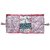 Heart Home Metalic Leafy Print Non Woven Blanket Cover with Transparent Window (Pink)