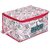 Heart Home Metalic Leafy Print Non Woven Blanket Cover with Transparent Window (Pink)