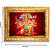 Pancha Mukhi Hanuman Designer Golden Wall Hanging  Wood Photo Frame (8.5x7inch)
