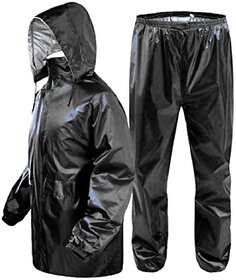 Rain Coat for Men Waterproof Raincoat with Pants Polyester Rain Coat For Men Bike Rain Suit Rain Jacket Suit Mobile Pocket with Storage Bag - SIZE- Medium (M)
