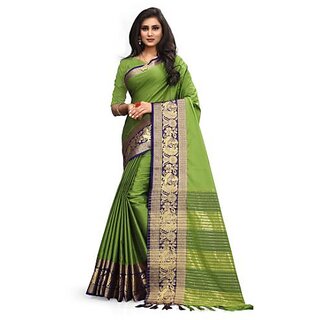 SVB Sarees Green Embellished With Blouse Saree SVB Sarees Green Embellished With Blouse Saree