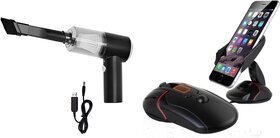 Style Maniac High-Power Handheld Wireless 2 in 1 Vacuum Cleaner  Mouse Shaped Car Mobile Holder
