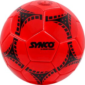 OPTI Football PVC Machine Stitched Football Size 4 Red Color