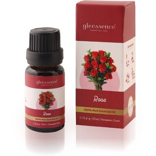 gleessence 100 Pure  Natural Rose Essential Oil Undiluted (10 ml) Face care  Pimples,Destress and Anti-Ageing,Natural