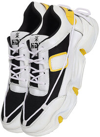 UnV Sport Shoes SW4 Black with White Laces Perfect Blend of Style and Durability