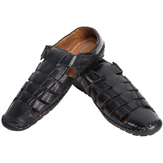                       AR Gold Comfortable Mens Sandals SW3 (BLACK)                                              