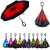 Gaze Me Reverse  C-Shaped Handle, Anti-UV Waterproof Windproof Rain Umbrella for Women and Men.