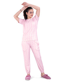 Anita Creations Pink Series Aesthetic Design Night Suit for women's