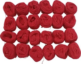 Crochet Red Thread 24 Pcs Crochet Yarn for Art Craft Making