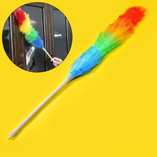                       S4 Colorful Feather Duster  Microfiber Duster for Cleaning  Dusting Stick  Dusting Brush Pack of 2                                              