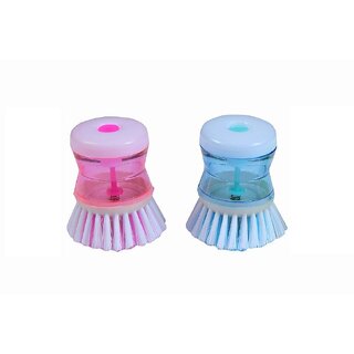                       S4 CLEANING BRUSH WITH LIQUID SOAP DISPENSER PACK OF 2                                              