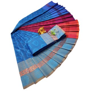                       Fancy 3D Semi Soft Silk Sarees For Womens,Girls                                              