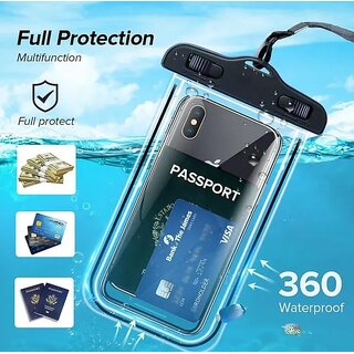                       Pack of 3 Universal Waterproof Mobile Phone Cover Pouch for Rain, Swimming Pool, Beach for All Smartphone- Random Color                                              