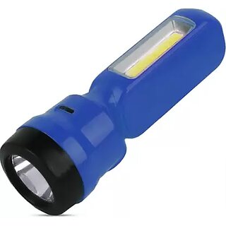 10W LED Pocket Torch  Side Emergency Home Light with Micro-USB Charging Socket Mini Torch (Multicolor  Rechargeable)
