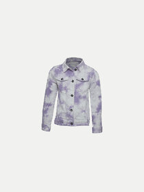 Tie-dye Purple Trucker Jacket