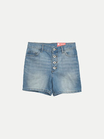 Light Blue Washed Denim Shorts