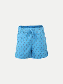 Blue Printed Lounge Shorts