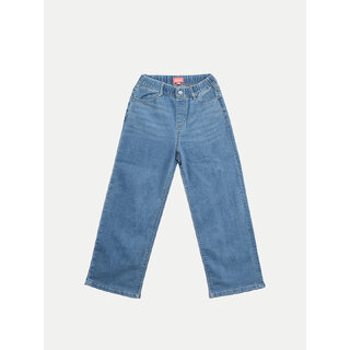 Mid Blue Cropped Trousers