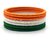 KKKRETAILERS Silk Thread Bangles Independence Day Jewellery Tri Color Bangles Handmade Silk Dori Bangles for Women Giril (Pack of 6) (Size-2.8)