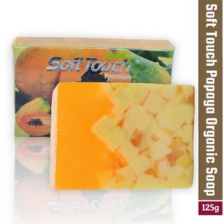 Soft Touch Papaya Organic Soap 125g