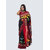 AngaShobha Black Red  Cotton Blend Self Design Saree With Running  Blouse Piece
