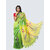 AngaShobha Green Cotton Blend Self Design Saree With Running  Blouse Piece