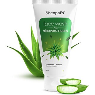                       Sheopals Aloevera Neem  For Acne And Pimple Free Skin Face Wash (100 ml)                                              