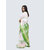 AngaShobha White Green Cotton Blend Checks Saree With Running  Blouse Piece