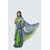 AngaShobha Green Blue  Cotton Blend Self Design Saree With Running  Blouse Piece