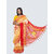 AngaShobha Beige Cotton Blend Self Design Saree With Running  Blouse Piece