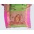 AngaShobha Green Pink  Cotton Blend Self Design Saree With Running  Blouse Piece