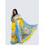 AngaShobha Yellow Blue  Cotton Blend Self Design Saree With Running  Blouse Piece