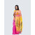 AngaShobha Pink Cotton Blend Self Design Saree With Running  Blouse Piece