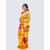 AngaShobha Yellow Cotton Blend Self Design Saree With Running  Blouse Piece