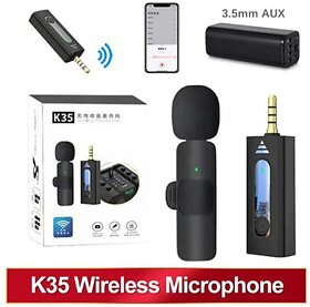 Wox 569A_K35 3.5MM WIRELESS MICROPHONE PLUG & PLAY FOR YOUTUBE,VIDEO RECORDING Microphone