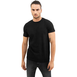                      Classic Black Round Neck T-Shirt: Comfortable and Stylish                                              