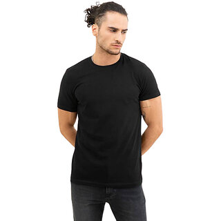 Chic Men Classic Black Round Neck T-Shirt: Comfortable and Stylish 2025 at ShopCircuit | ONDC