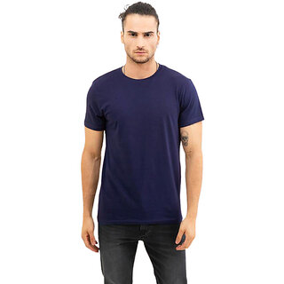 Chic Men Classic Blue Round Neck T-Shirt: Comfortable and Stylish 2025 at ShopCircuit | ONDC