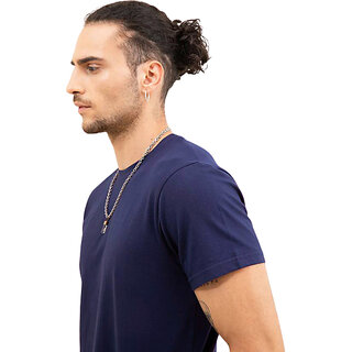 Chic Men Classic Blue Round Neck T-Shirt: Comfortable and Stylish 2025 at ShopCircuit | ONDC